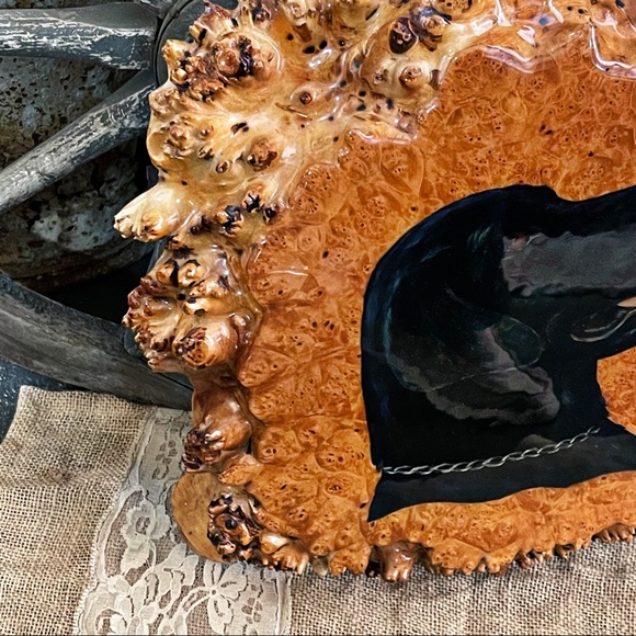 Birds Eye Maple Burl Wood Slab Raw Edge Lab Painting Varnish Wall Art Oregon - Picture 10 of 12